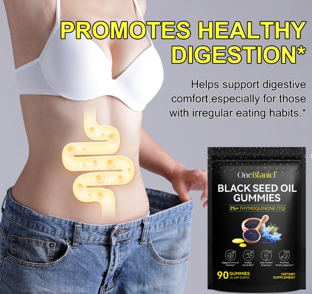 Vegan Black Seed Oil Gummies – Immune, Heart & Skin Support, Natural Nigella Sativa BSO